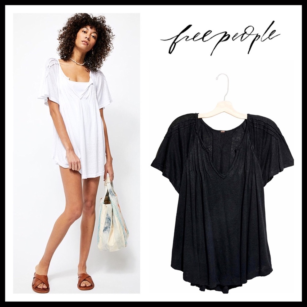 FREE PEOPLE BOHO TUNIC FLOWY MINI DRESS A2C - Picture 7 of 16